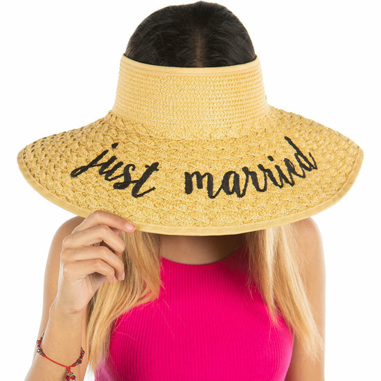 Embroidered Saying Rollup Visor Sun Hat