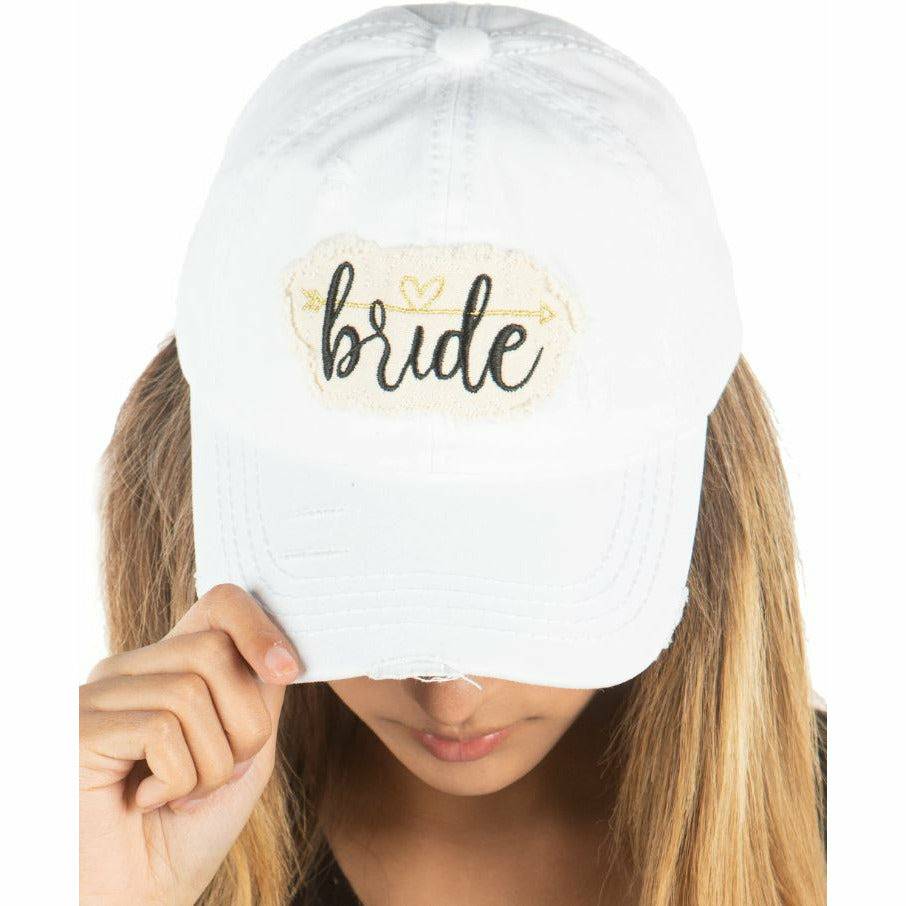 Distressed Bridal Patch Baseball Hat