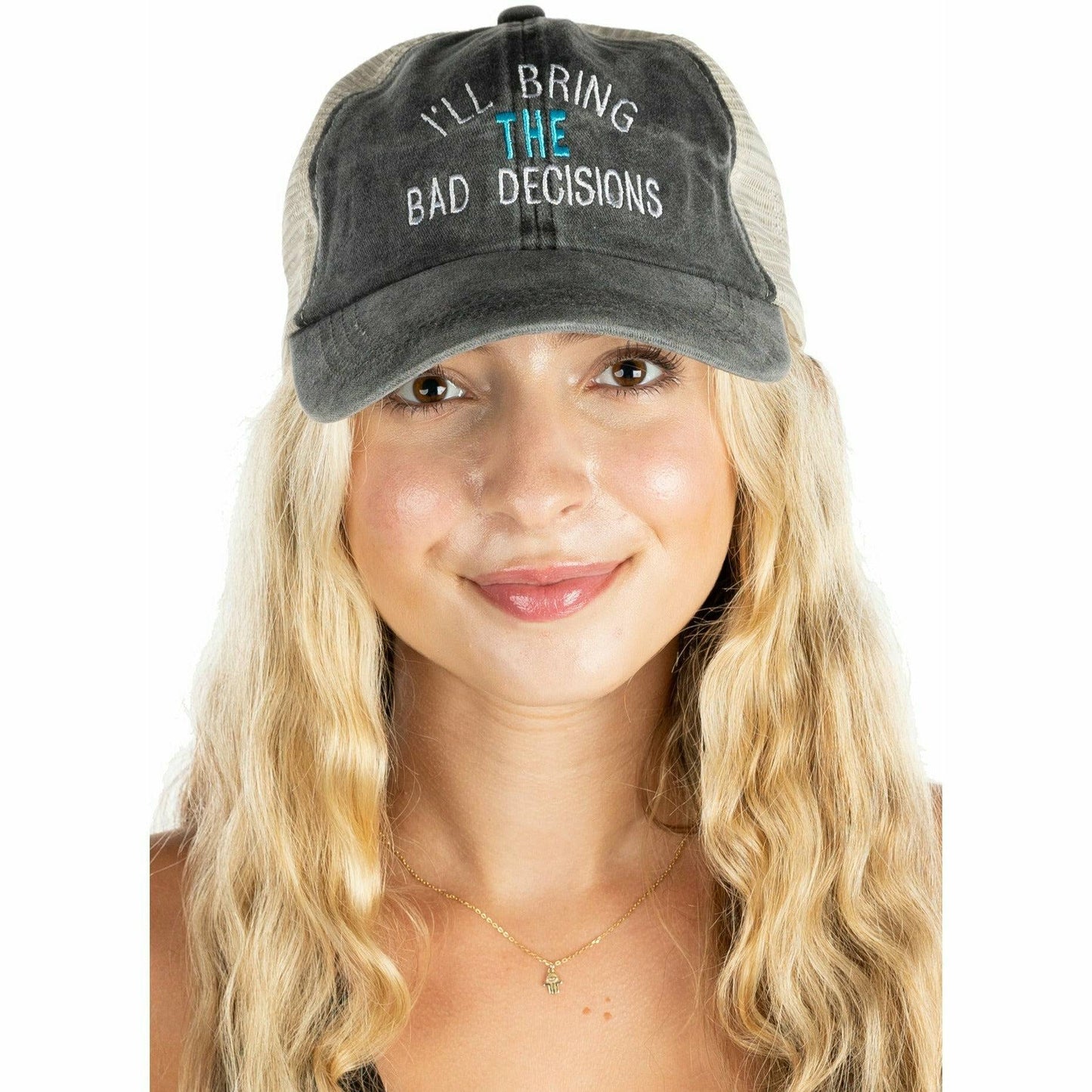 Bridal Cotton Mesh Snapback Baseball Cap - I'll Bring The