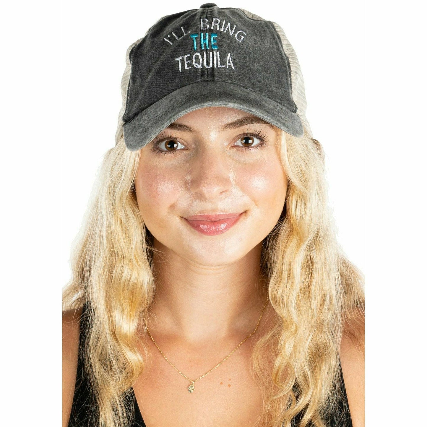 Bridal Cotton Mesh Snapback Baseball Cap - I'll Bring The