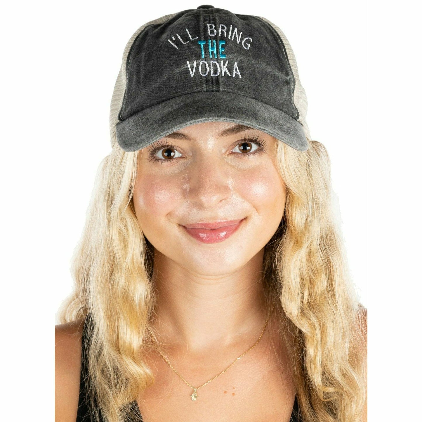 Bridal Cotton Mesh Snapback Baseball Cap - I'll Bring The