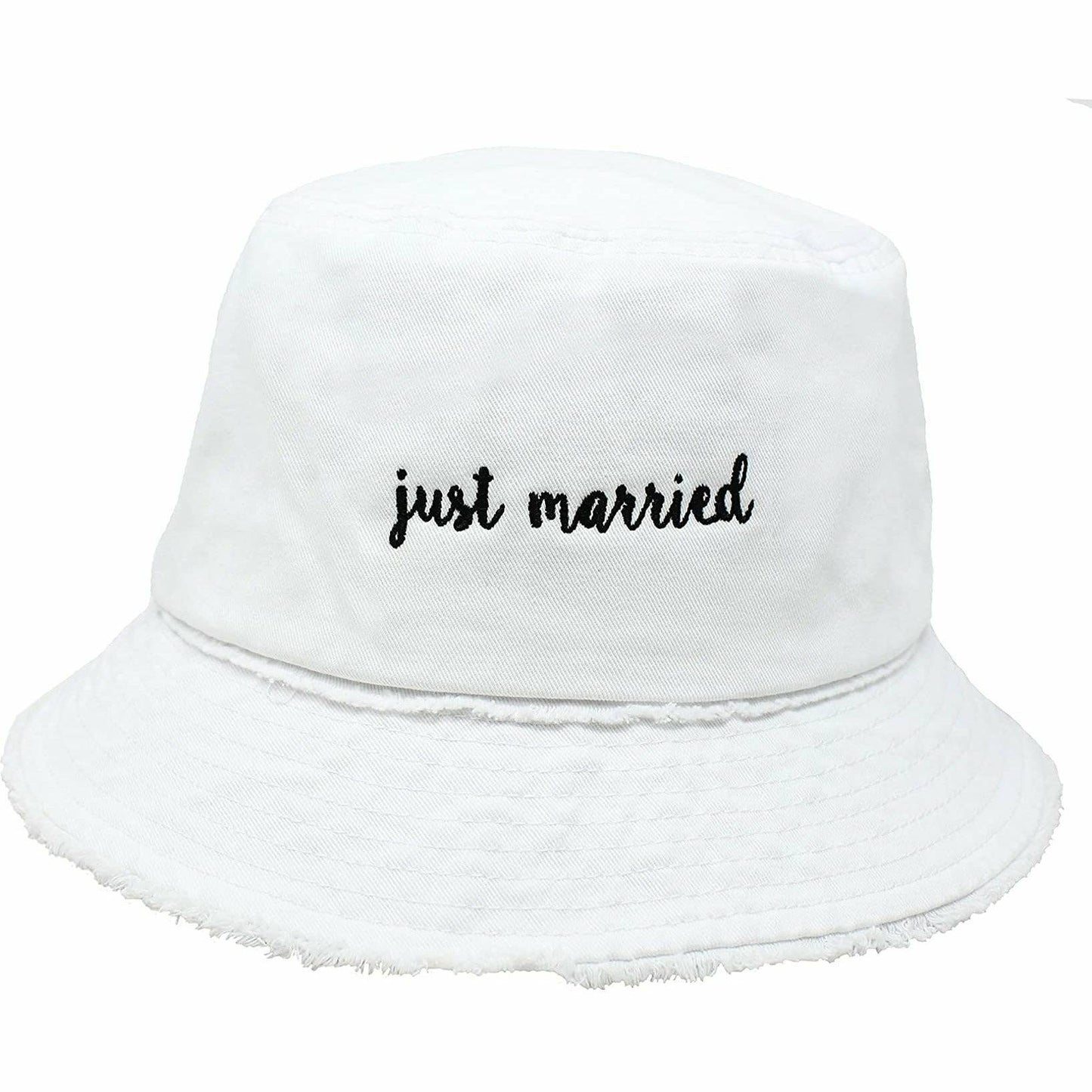 Embroidered Bridal Bucket Hat