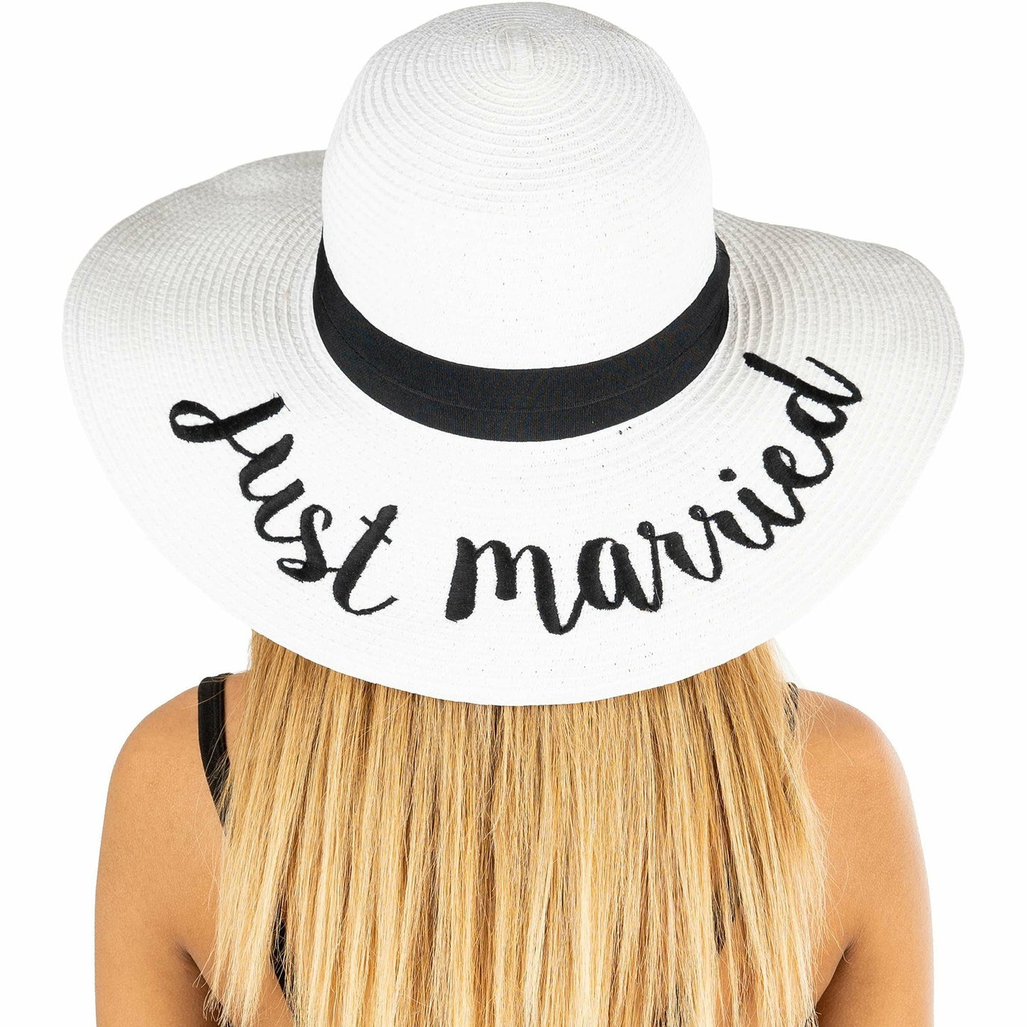 Beach Visor Sun Hat Personalized Straw Floppy Hat Embroidered 