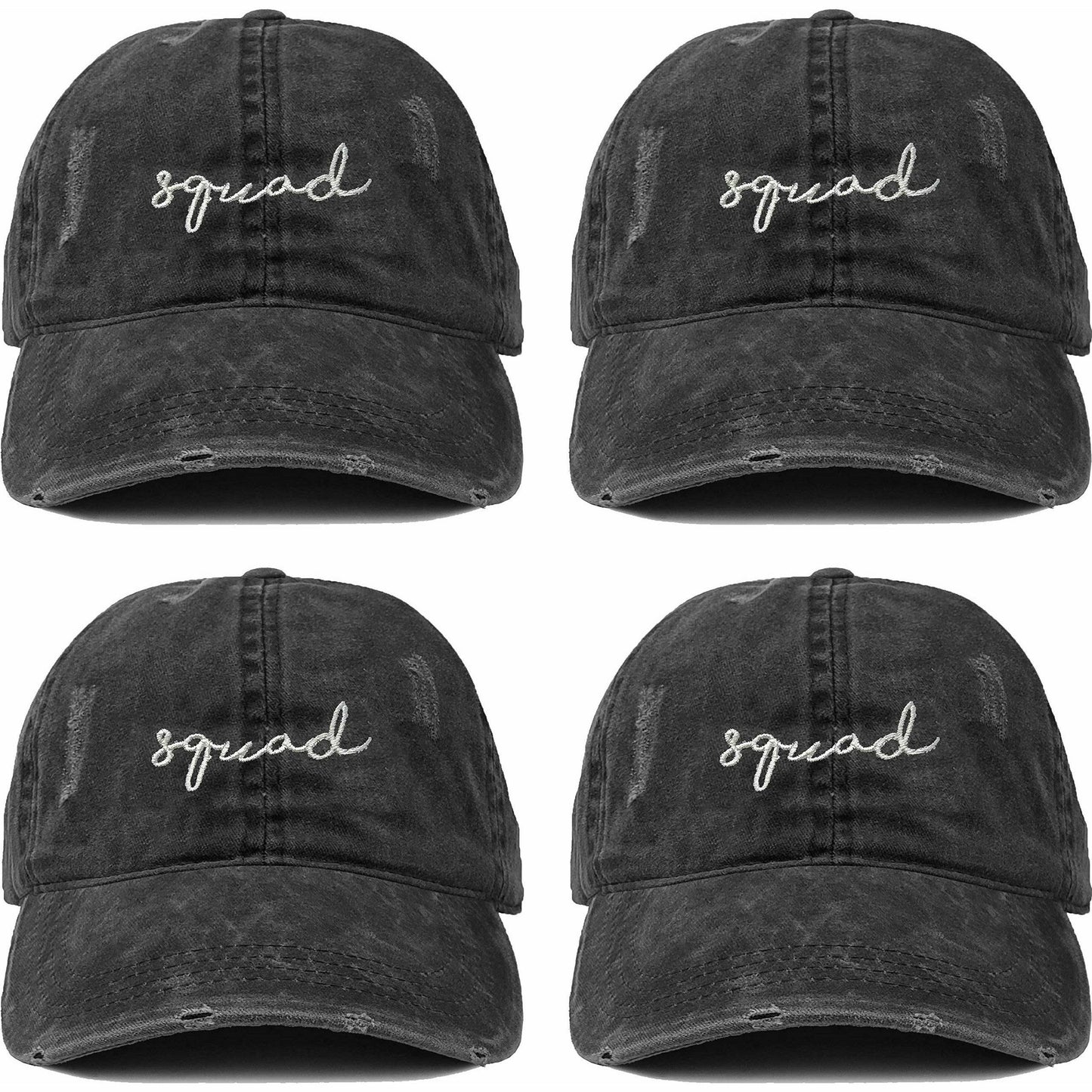 Unconstructed Distressed Bridal Dad Hat - Bundle