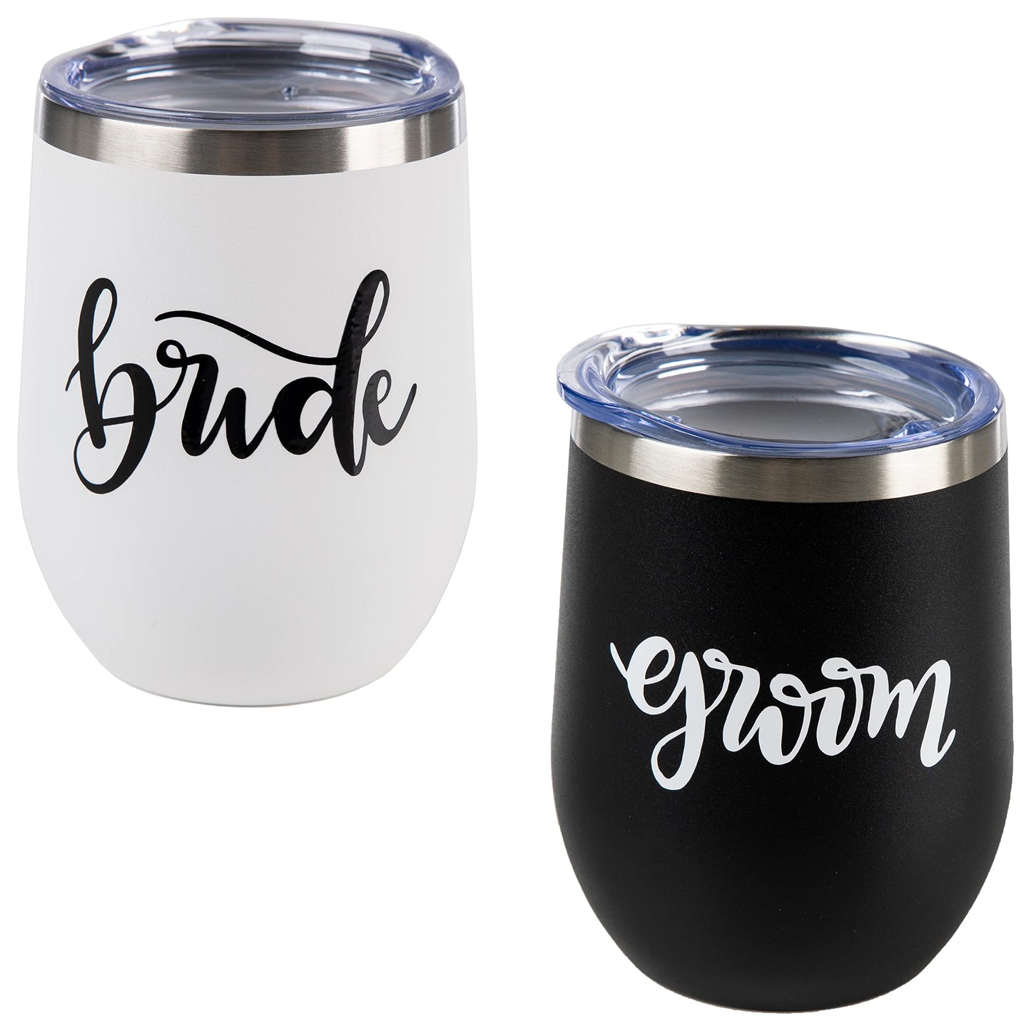 Triple Insulated Wine Tumbler With Lid (4 Pack) 12oz Stainless
