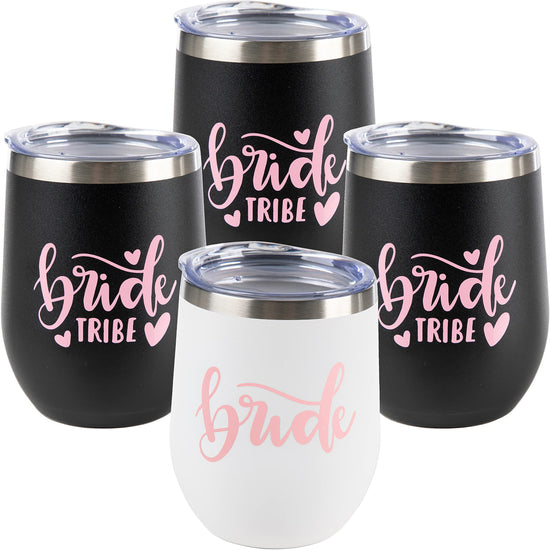 12 OZ Insulated Wine Tumbler - Bridal Bundle