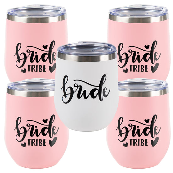 12 OZ Insulated Wine Tumbler - Bridal Bundle